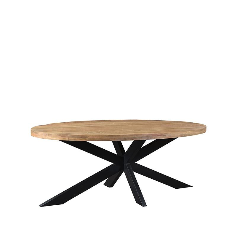 Nancy's Dining room table Zip - Dining table - Industrial - Dining room tables - Oval - Mango wood - Rough - 210 x 100 x 76 cm