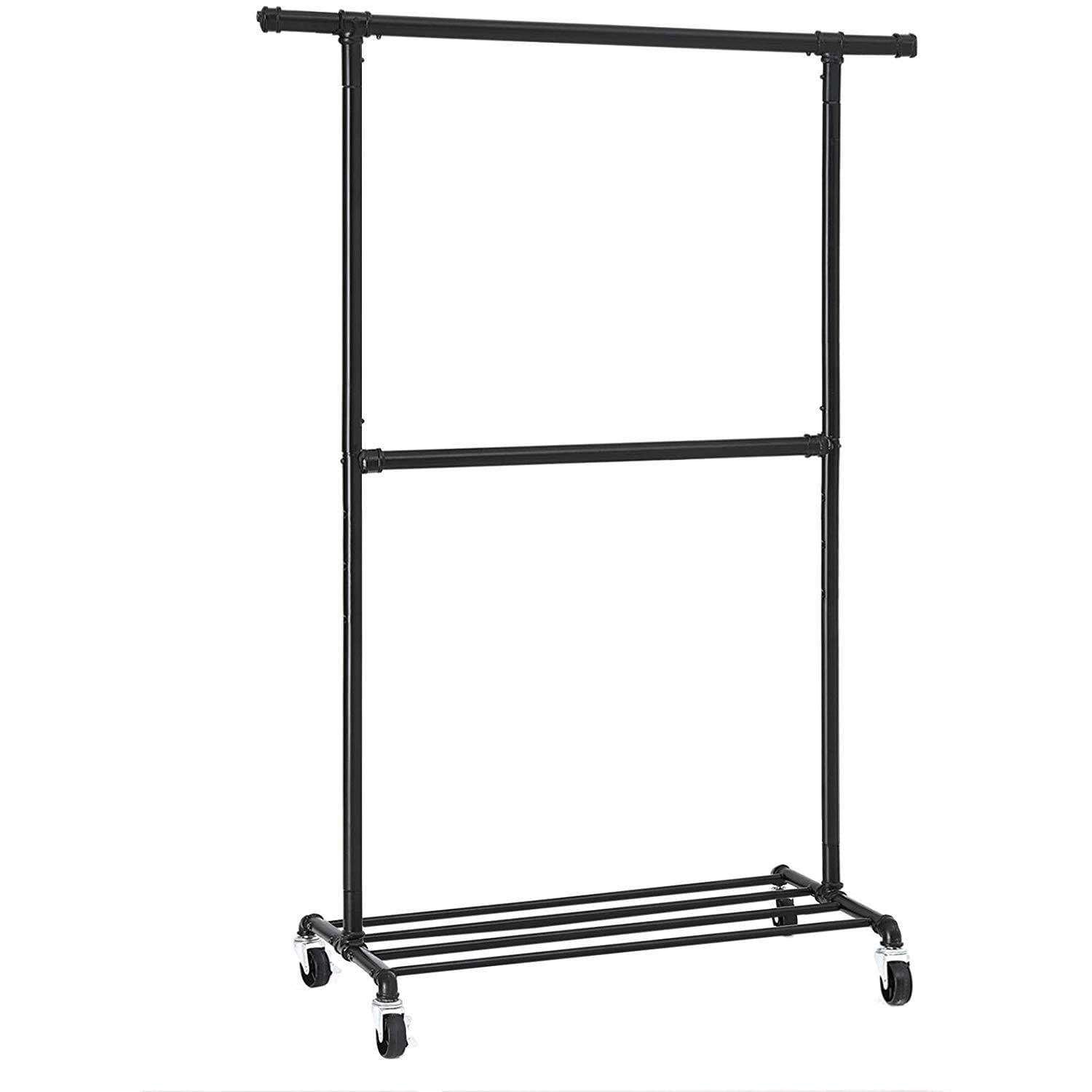 Nancy's Talinhas Kledingrek - Kledingstang - Garderoberek - Zwart - Staal - ± 130 x 50 x 200 cm
