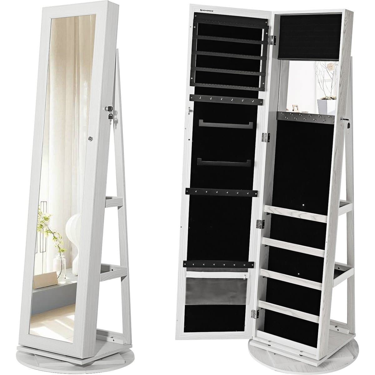 Nancy's Panorama City Jewelry Cabinet With Mirror - Jewelry Cabinet - Jewelry Cabinet - Mirror Cabinet