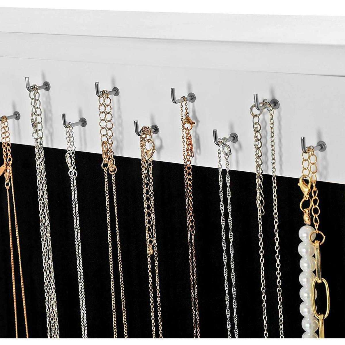 Armoire à bijoux Nancy's Granada Hills avec miroir - Fermeture magnétique - Boîte à bijoux - Rangement pour bijoux