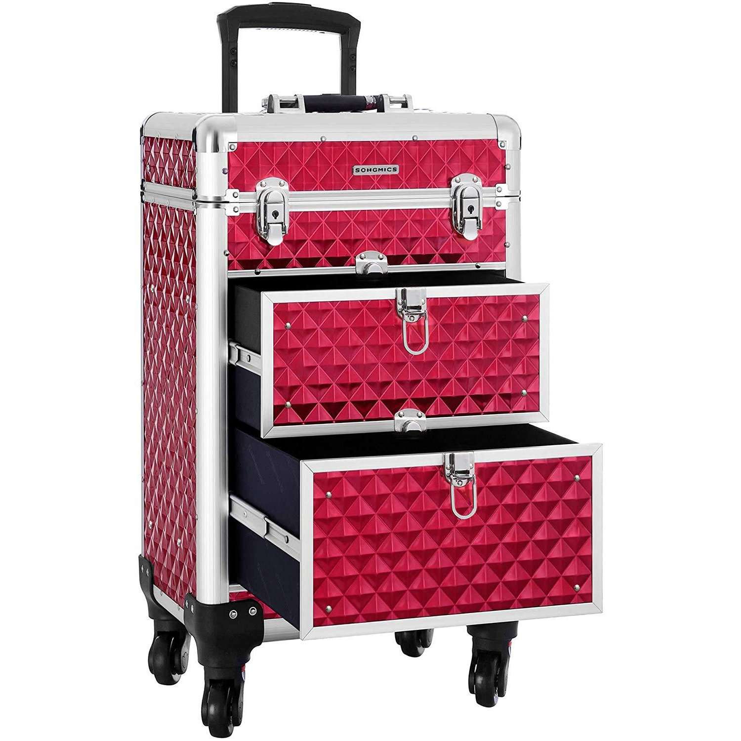 Nancy's Madalena Make-Up Koffer - Cosmetica Koffer - Make-up Trolley - Rood