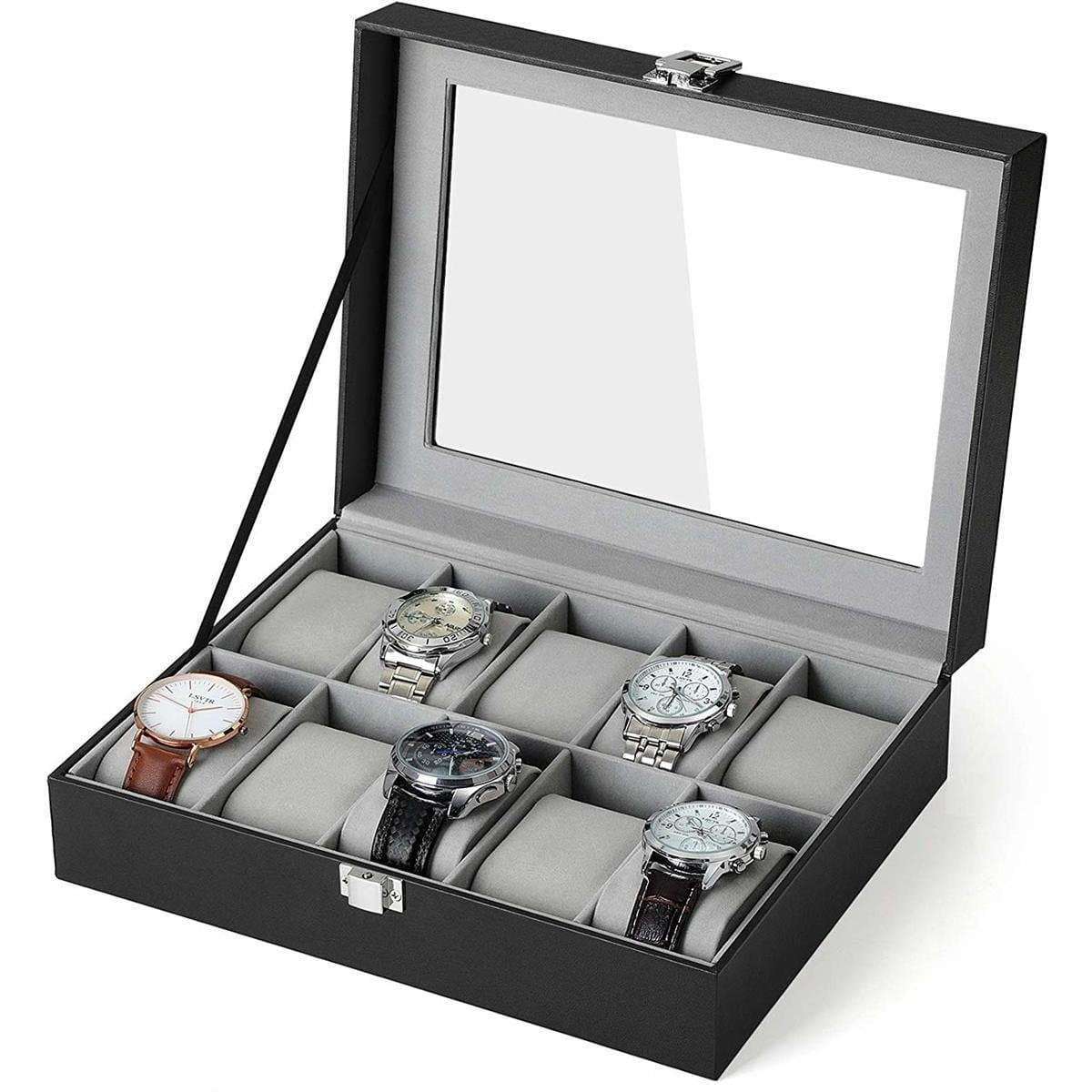 Nancy's Watch Box - Boîtier de montre - Rangement de montres - Boîte de rangement pour 10 montres