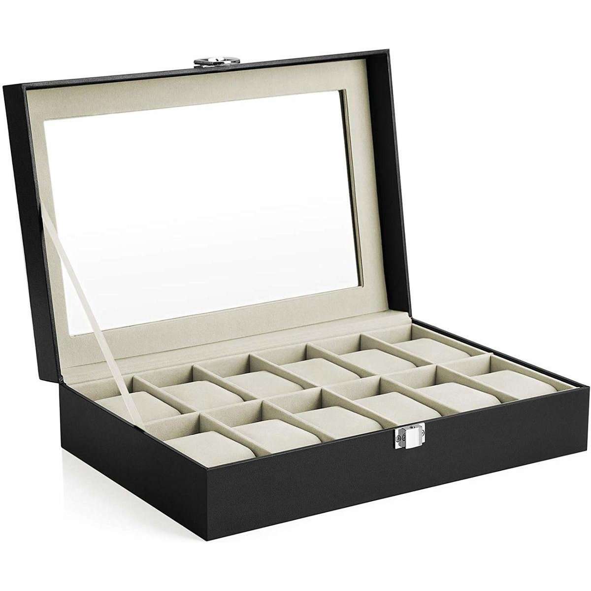 Nancy's Horlogedoos - Horlogekoffer - Opbergbox voor 12 Horloges - Leer