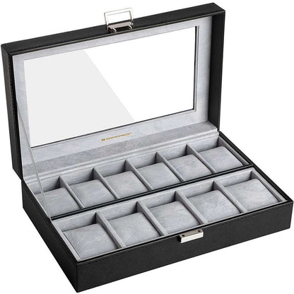 Nancy's Watch Box - Boîtier de montre - Rangement de montres - Boîte de rangement pour 11 montres