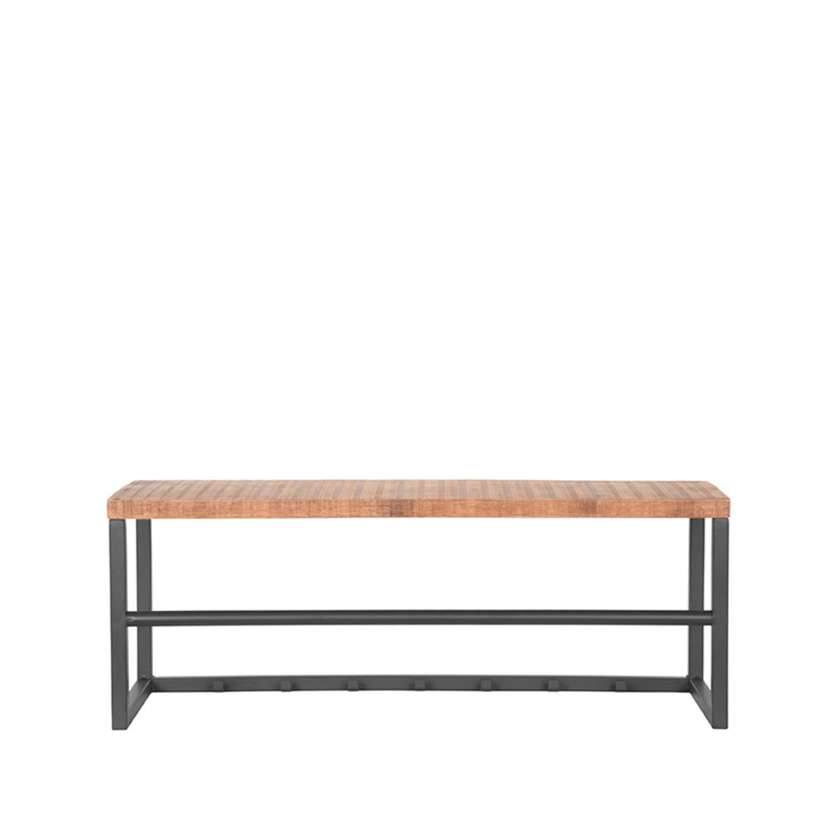Nancy's Kapstok Swing - Muurkapstop met haken - Ophanghaken - Kapstokken - Industrieel - Mangohout - Burned Steel - 80 x 30 x 30 cm