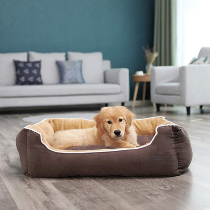 Lit pour chien Nancy's S/L/XXL - Coussin amovible - Panier pour chien - Marron/Beige - 27 x 75 x 110 cm