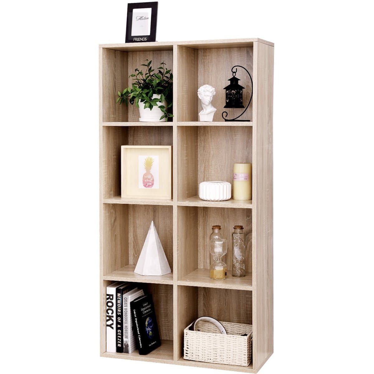 Nancy's Quarto Boekenkast - Wandkast - Vakkenkast - Opbergkast - Eiken - ± 65 x 30 x 130 cm
