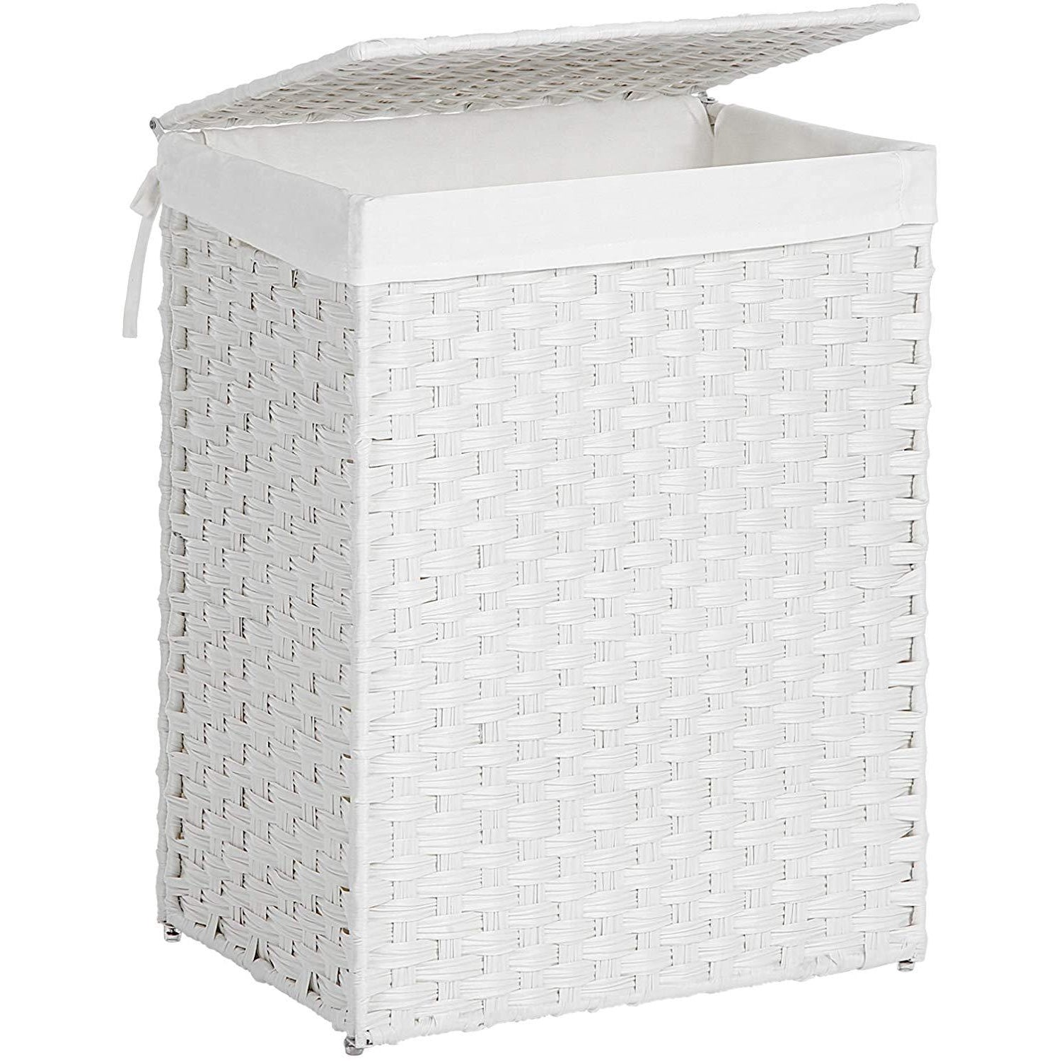 Nancy's Laundry Basket - Laundry Sorter - Handwoven plastic - 90L - White