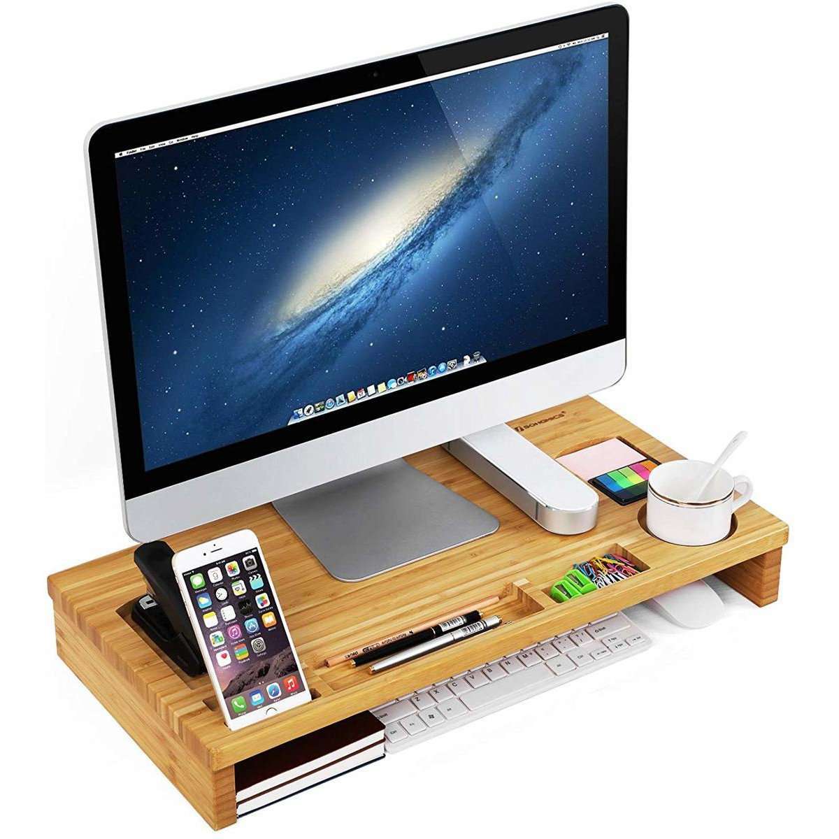 Nancy's Monitor Verhoger Standaard - Laptop Beeldschermverhoger - Laptoptafel Bamboe