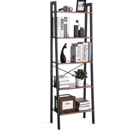 Nancy's Boekenkast Industrieel - Boekenstandaard - Ladderkast 5 Laags 56 x 34 x 172 cm - Nancy HomeStore