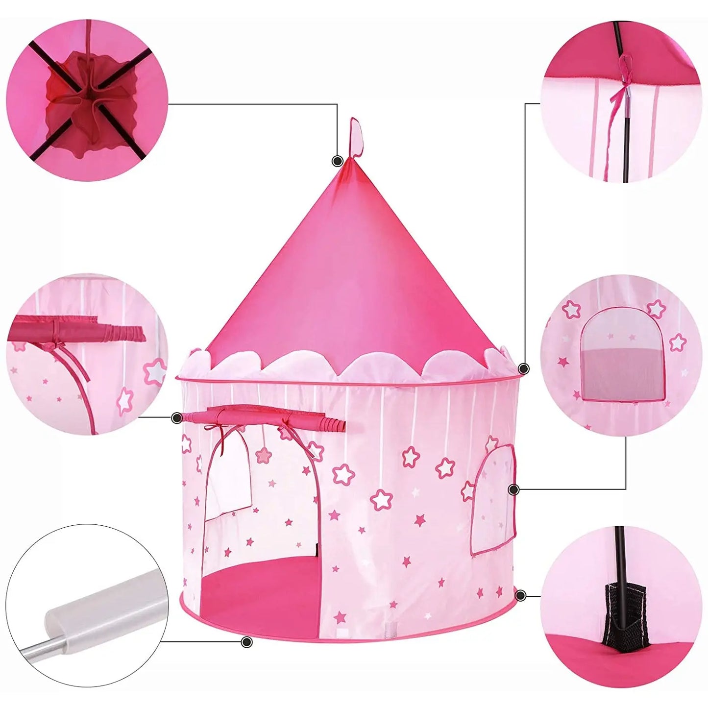 Nancy's Prinsessen Speel Tent - Speelhuis voor peuters - Indoor & Outdoor - Pop-up Speeltent