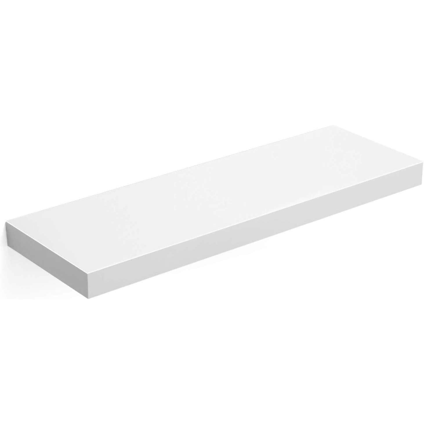 Nancy's Wandplank Hout Wit - Wandplank Zwevend - 1 Stuk - 60 x 20 x 3,8 cm