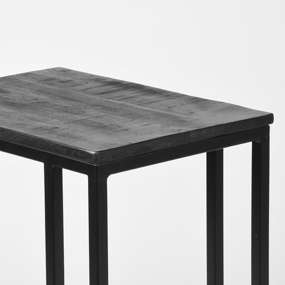 Nancy's Side Table Move - Table pour ordinateur portable - Tables d'appoint - Industriel - Bois - Noir - 35 x 50 x 61 cm