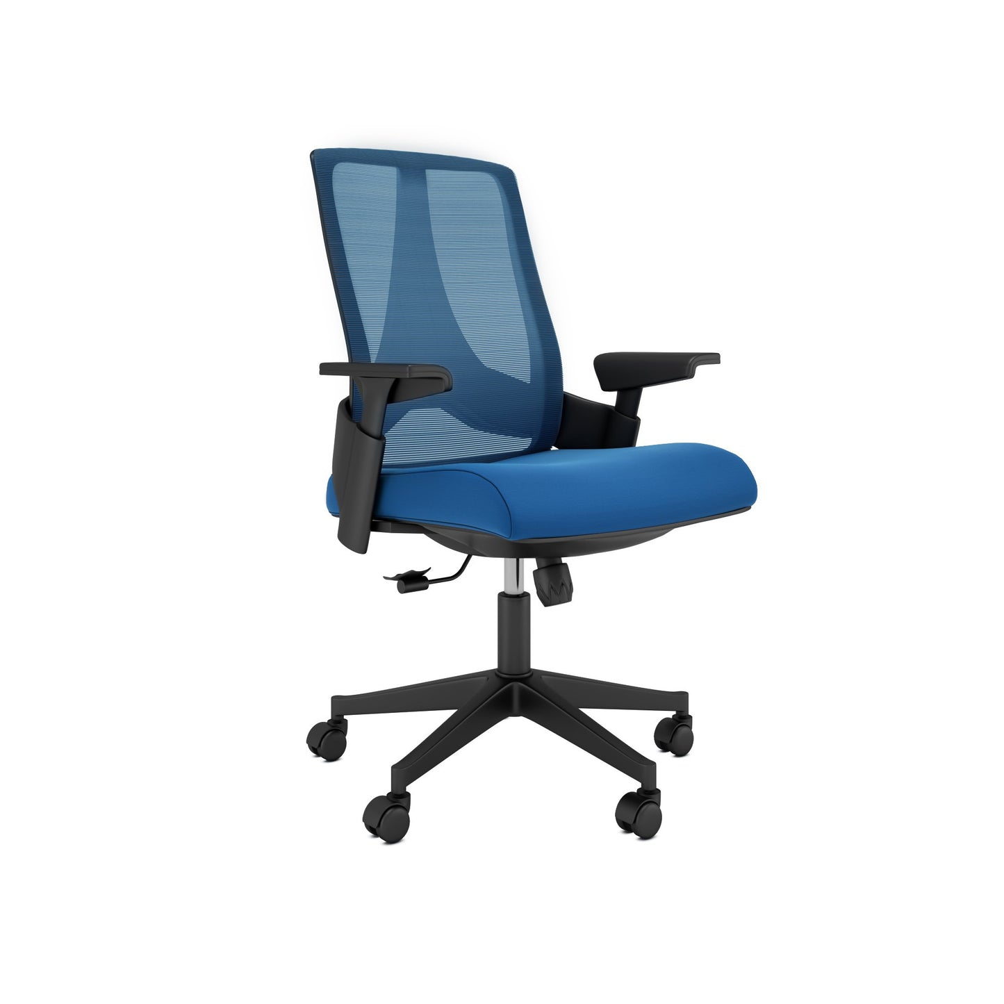Chaise de bureau Nancy's Seymour - Chaise de bureau - Dossier inclinable - Ergonomique - Maille - Bleu - Noir - 63 x 69 x 102-112 cm