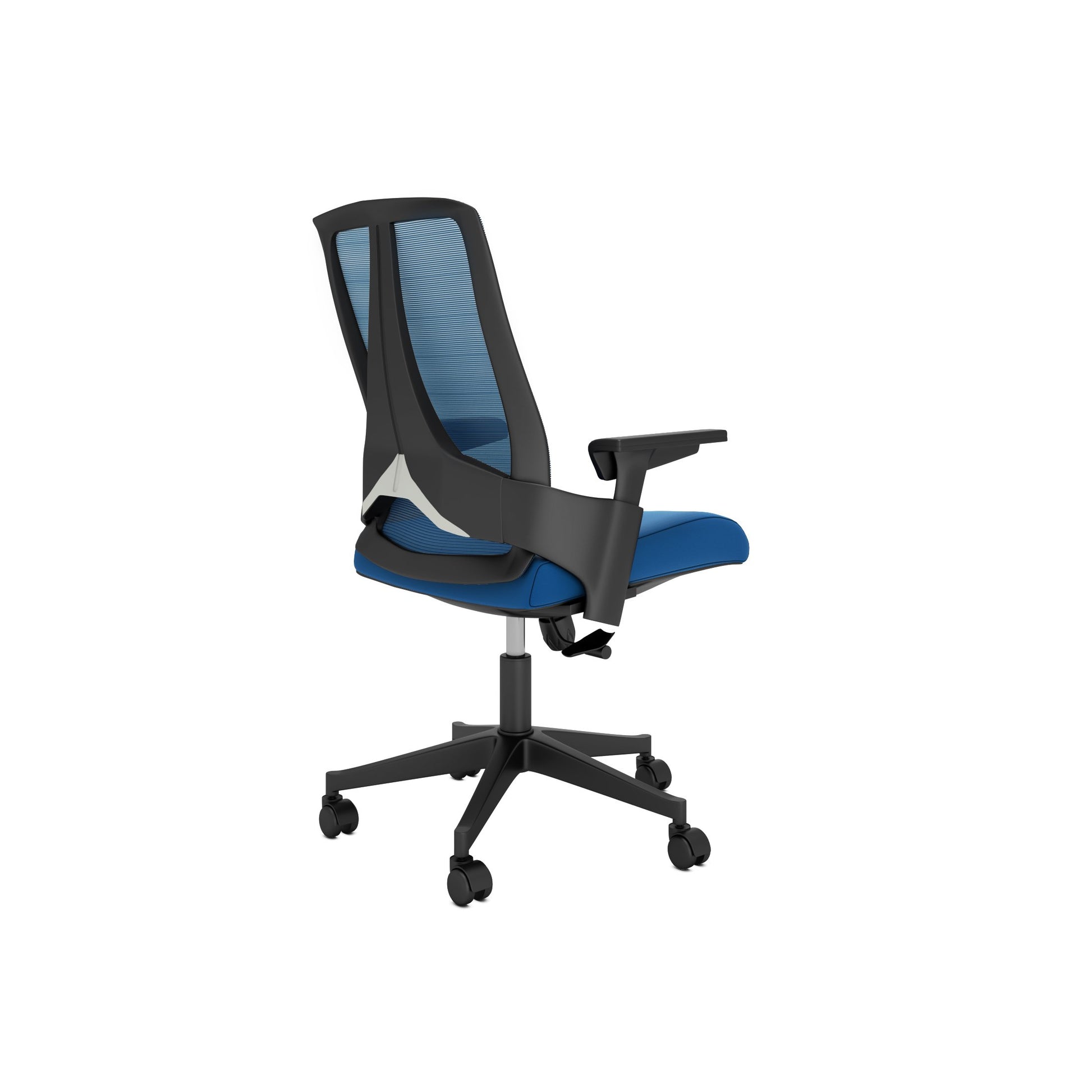 Nancy's Seymour Bureaustoel - Kantoorstoel - Kantelbare Rugleuning - Ergonomisch - Mesh - Blauw - Zwart - 63 x 69 x 102-112 cm