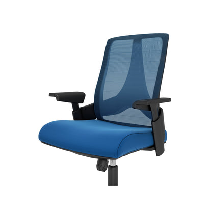 Nancy's Seymour Bureaustoel - Kantoorstoel - Kantelbare Rugleuning - Ergonomisch - Mesh - Blauw - Zwart - 63 x 69 x 102-112 cm