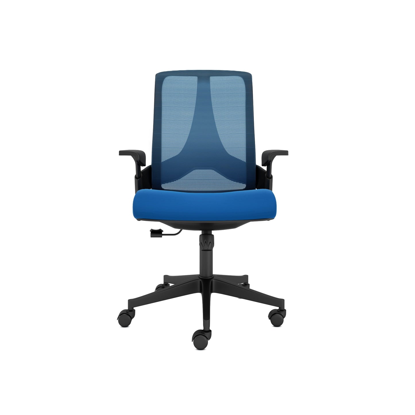 Nancy's Seymour Bureaustoel - Kantoorstoel - Kantelbare Rugleuning - Ergonomisch - Mesh - Blauw - Zwart - 63 x 69 x 102-112 cm