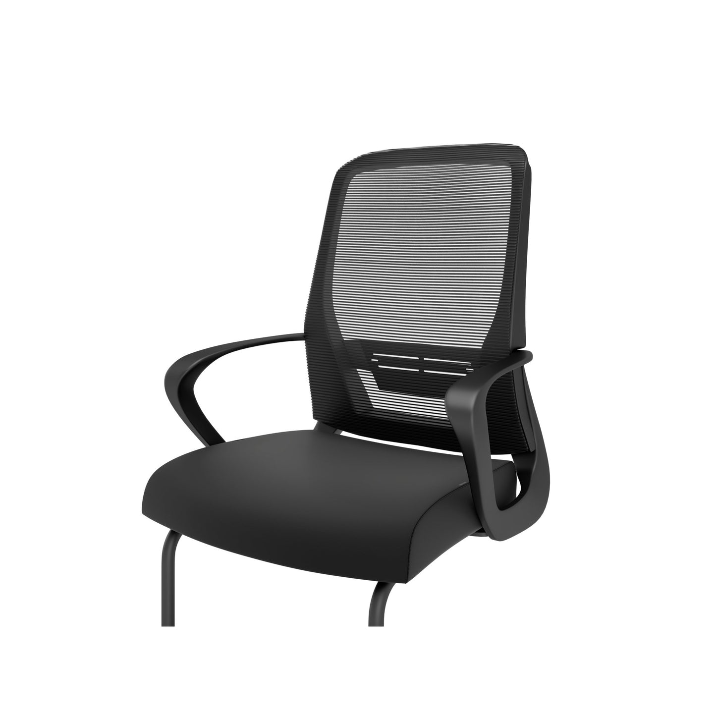 Nancy's Wallingford Office chair - Executive chair - Cantilever chair - Armrests - Lumbar support - Tiltable backrest - Black - Mesh - 60 x 59 x 98-108 cm