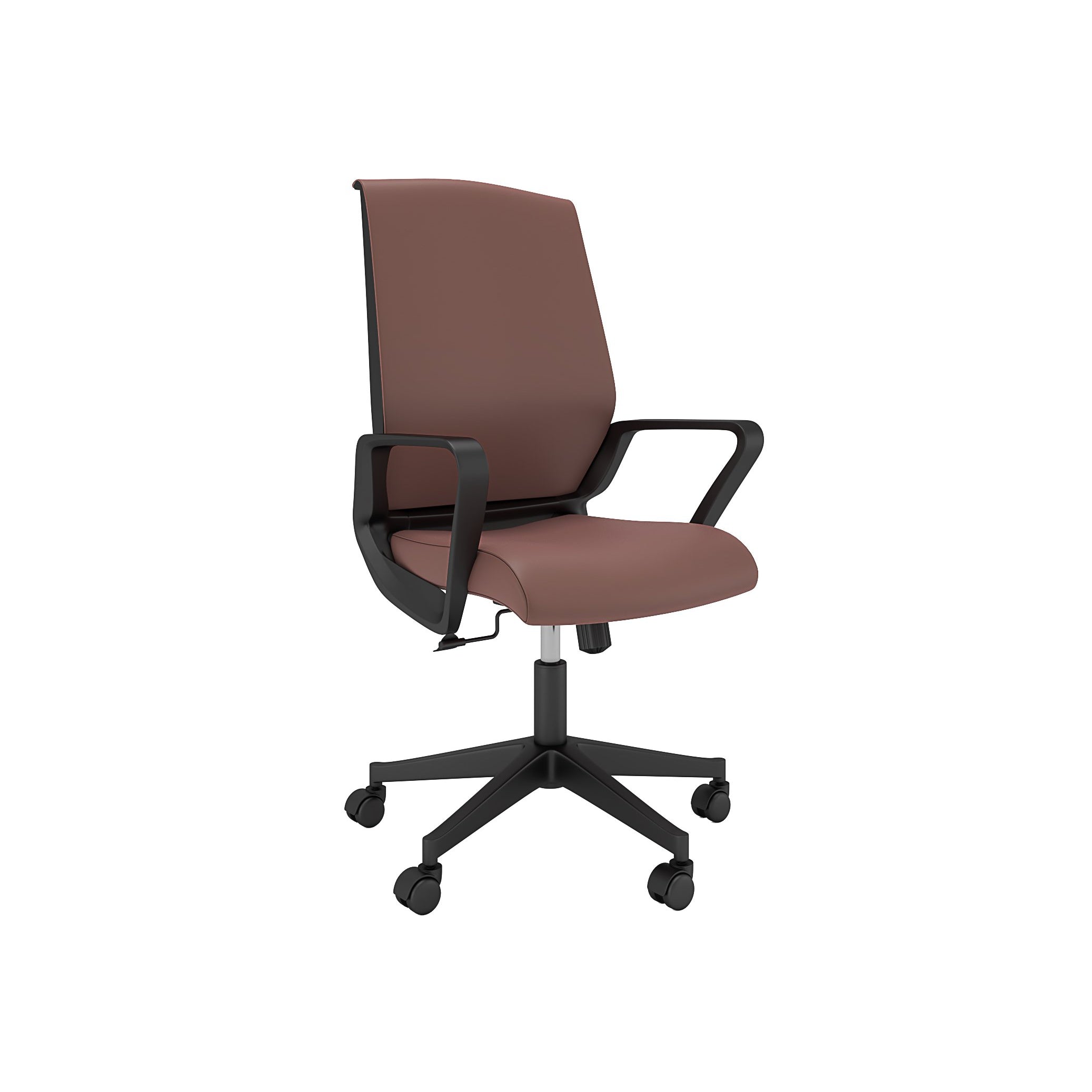 Chaise de bureau Nancy's Wethersfield - Chaise pivotante - Dossier inclinable - Ergonomique - Appui-tête - Simili cuir - Marron - Noir - 65 x 63 x 98-110 cm