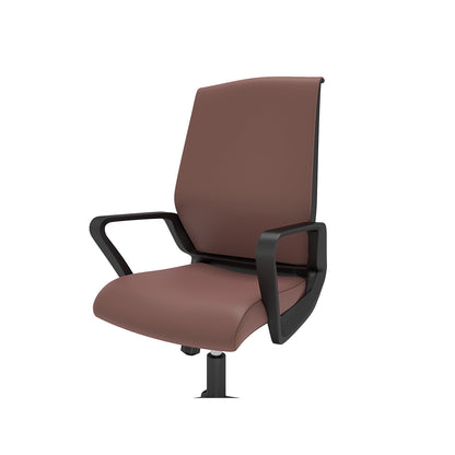 Nancy's Wethersfield Office Chair - Swivel Chair - Tiltable Backrest - Ergonomic - Headrest - Faux Leather - Brown - Black - 65 x 63 x 98-110 cm