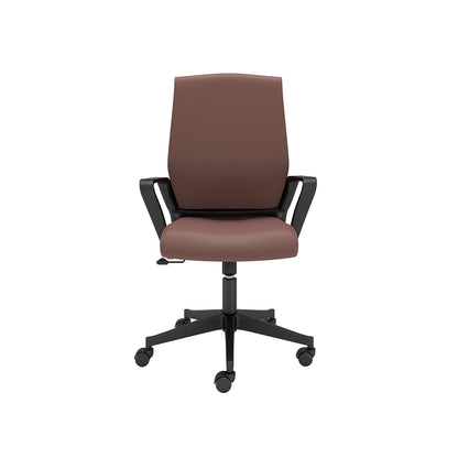 Nancy's Wethersfield Office Chair - Swivel Chair - Tiltable Backrest - Ergonomic - Headrest - Faux Leather - Brown - Black - 65 x 63 x 98-110 cm