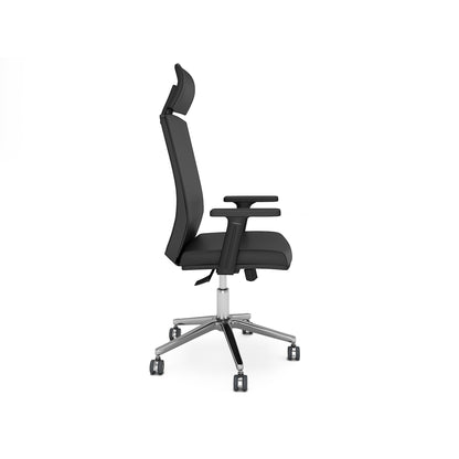 Chaise de bureau Nancy's Windham - Chaise pivotante - Dossier inclinable - Ergonomique - Appui-tête - Marron - Simili cuir - Plastique - 65 x 63 x 120-130 cm