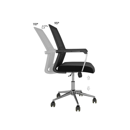 Nancy's Ocala Office Chair - Swivel Chair - Tiltable Backrest - Mesh - Ergonomic - Black - Plastic - 55 x 56 x 98 - 107 cm