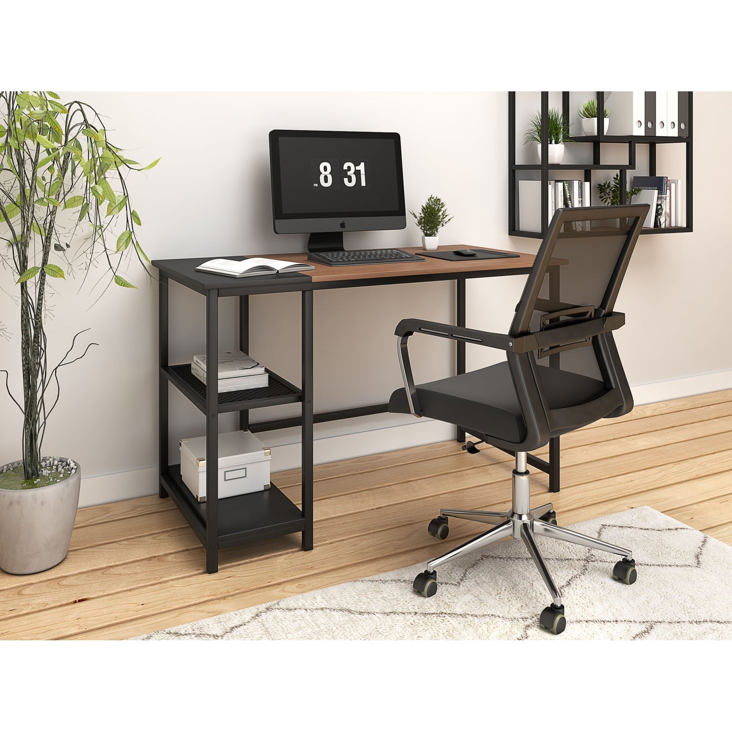 Nancy's Ocala Office Chair - Swivel Chair - Tiltable Backrest - Mesh - Ergonomic - Black - Plastic - 55 x 56 x 98 - 107 cm