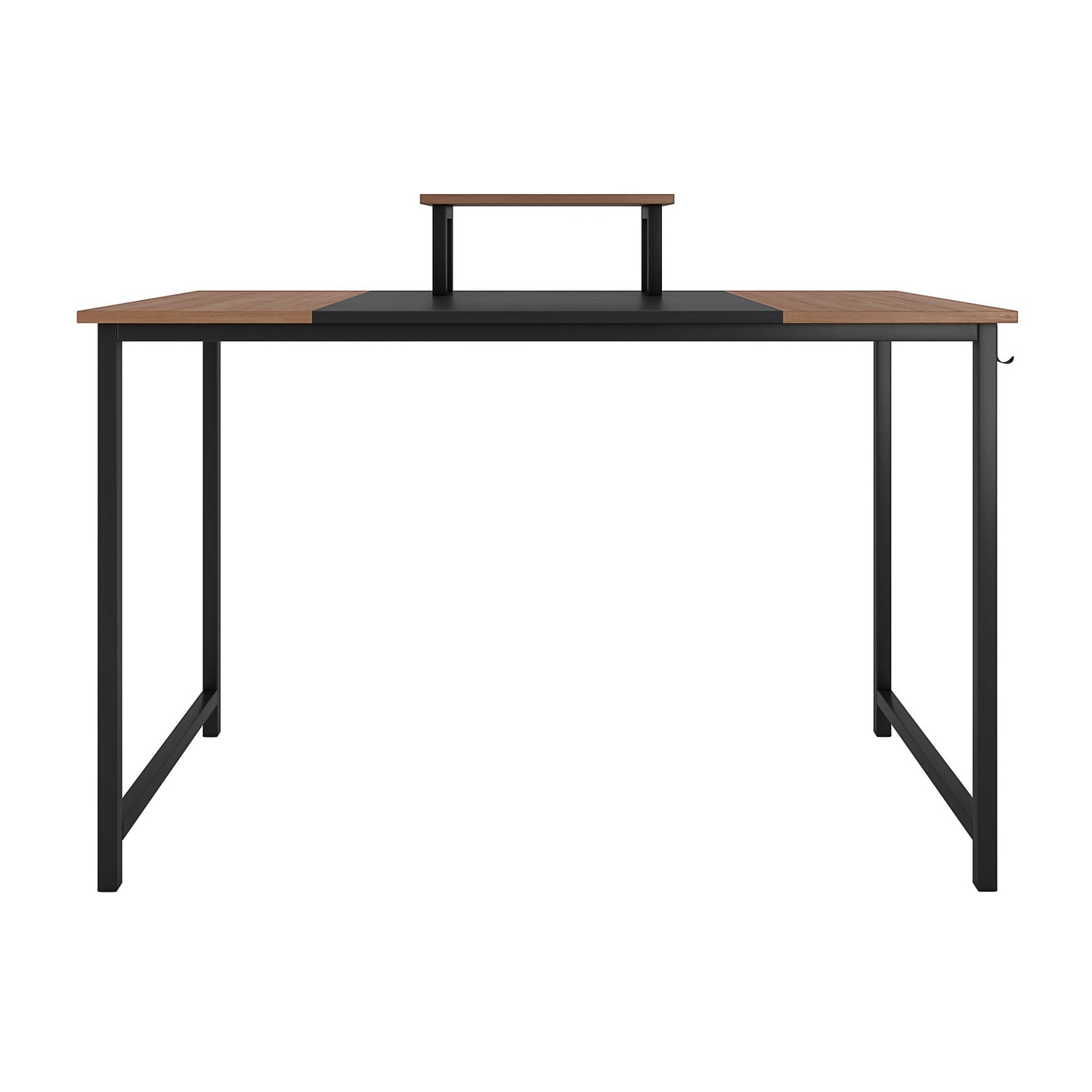 Nancy's Georgetown Desk - Table d'ordinateur - Table de bureau - Support pour moniteur - Tapis de souris - Marron - Noir - Bois d'ingénierie - Acier - 120 x 60 x 75 cm