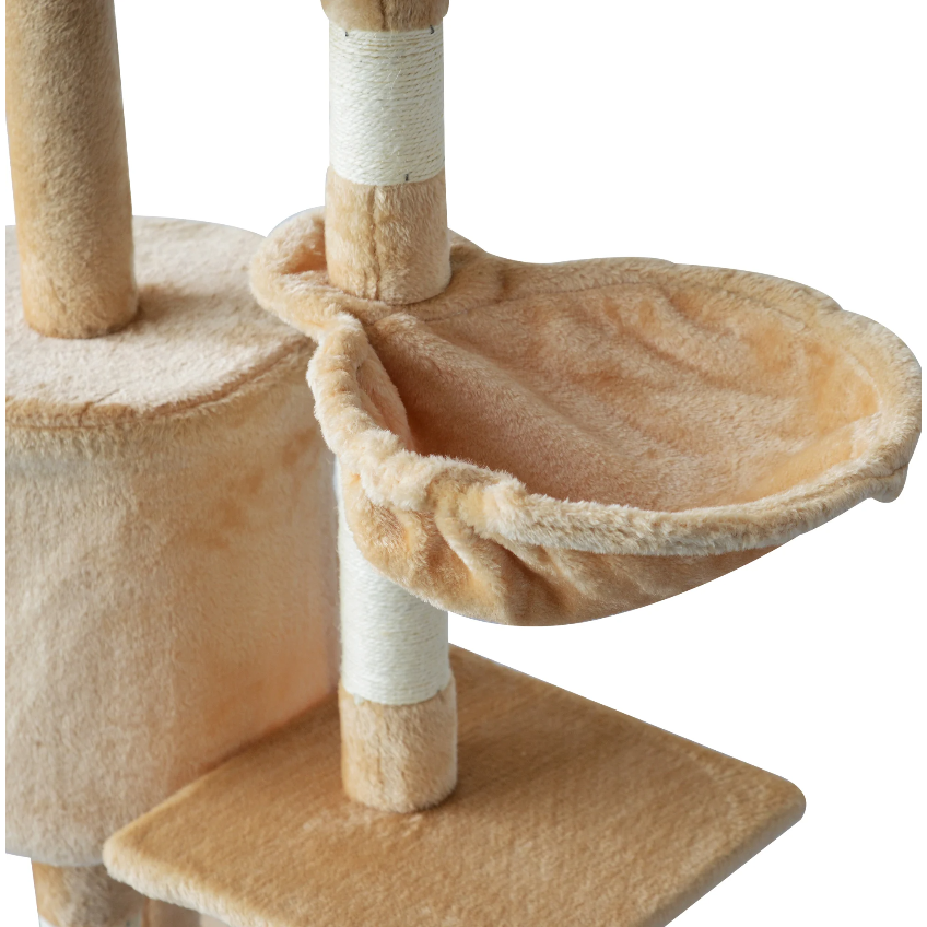 Nancy's San Clemente Krabpaal - Klimboom - XL - Pluche - Kattenhuis - Beige/Wit
