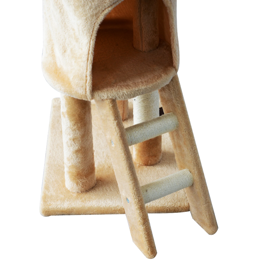 Nancy's San Clemente Krabpaal - Klimboom - XL - Pluche - Kattenhuis - Beige/Wit