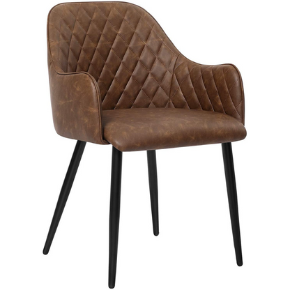 Chaise de salle à manger Nancy's Klickitat - Chaise de loisirs moderne et élégante - Chaises de salle à manger - Pieds en métal - Gris - 61 x 55 x 77 cm (L x L x H)