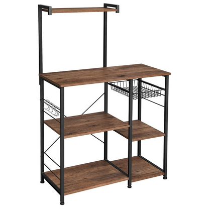 Armoire de cuisine Nancy's Huntsville - Armoires de cuisine - Industriel - Marron/Noir - 90 x 40 x 132 cm (L x L x H)