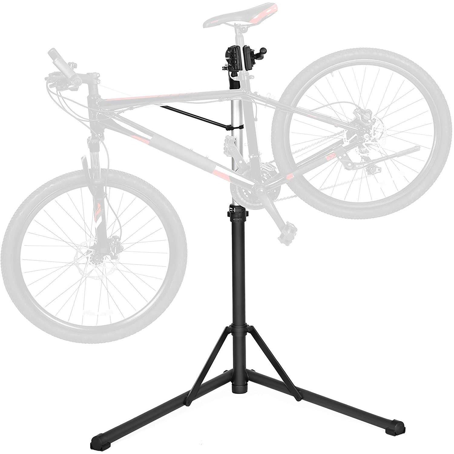 Nancy's Pro Fiets Montagestandaard - Reparatiestandaard Met Magnetische Gereedschapsbakje - 360°  Draaibaar - Zwart