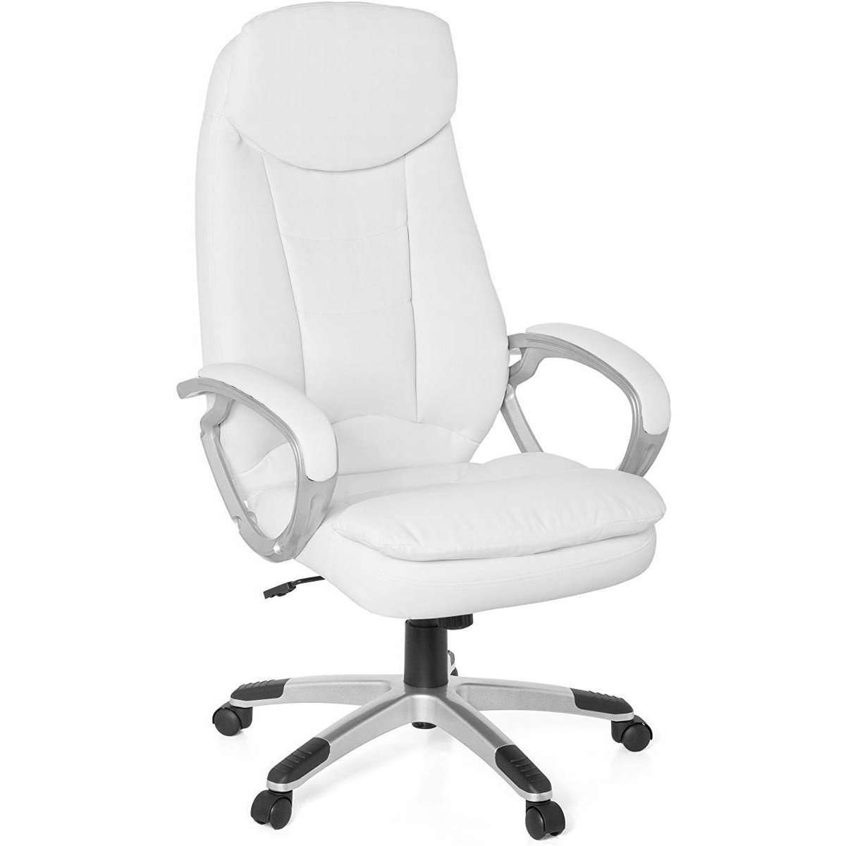 Nancy's Van Nest Bureaustoel - Directiestoel - Ergonomische Draaistoel - Wit - Kunstleer