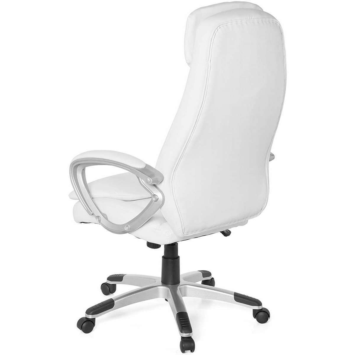 Nancy's Van Nest Bureaustoel - Directiestoel - Ergonomische Draaistoel - Wit - Kunstleer