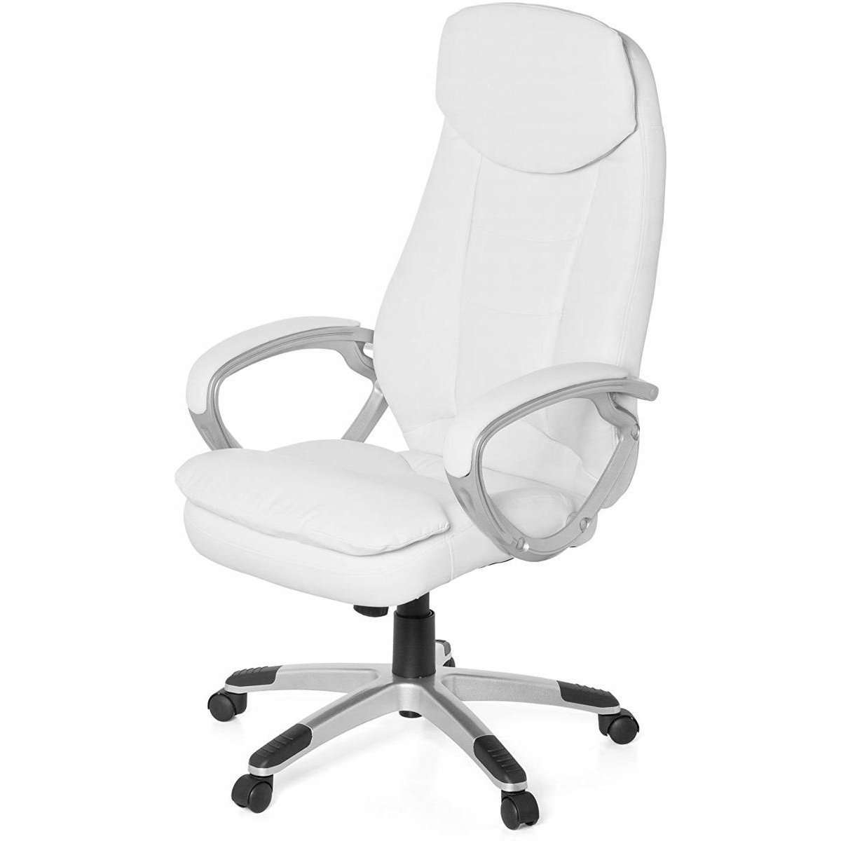 Nancy's Van Nest Bureaustoel - Directiestoel - Ergonomische Draaistoel - Wit - Kunstleer