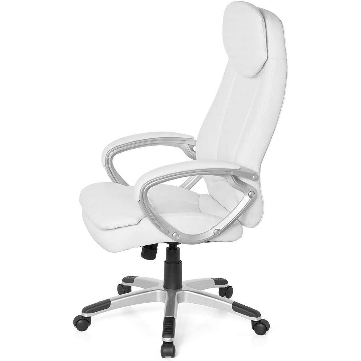 Nancy's Van Nest Bureaustoel - Directiestoel - Ergonomische Draaistoel - Wit - Kunstleer