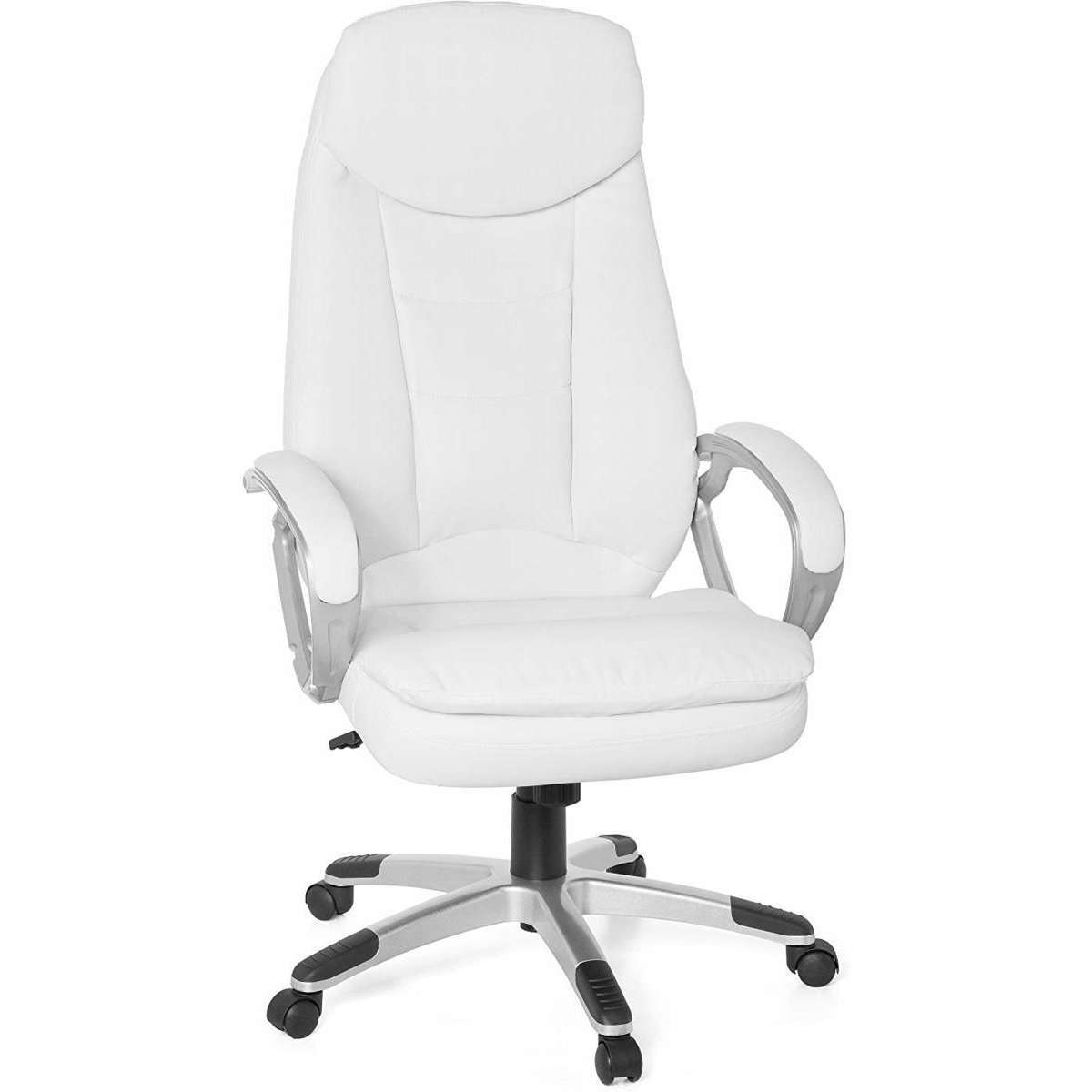 Nancy's Van Nest Bureaustoel - Directiestoel - Ergonomische Draaistoel - Wit - Kunstleer