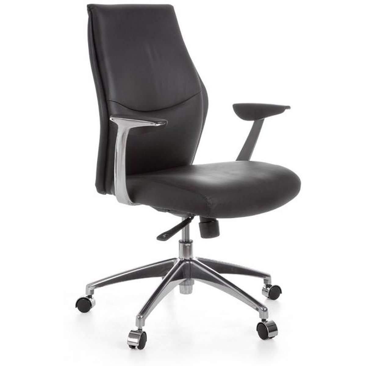 Chaise de bureau Nancy's Concourse - Chaise de bureau ergonomique - Chaise de direction en cuir noir - Chaises de bureau pour adultes