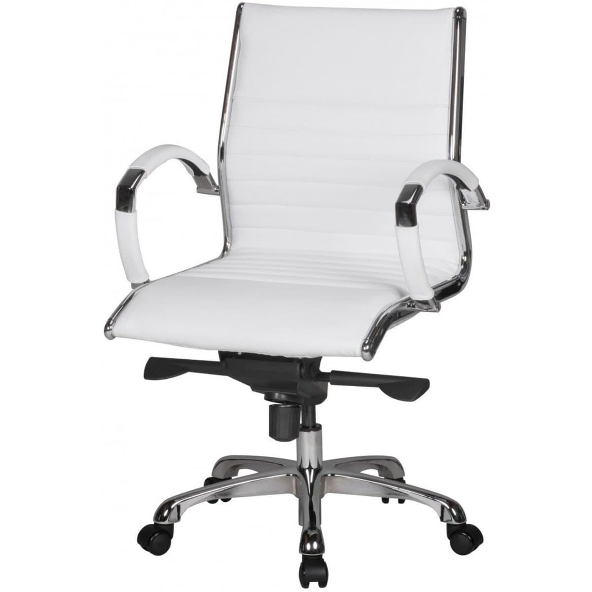 Chaise de bureau Nancy's Fairmount en cuir - Chaise de bureau ergonomique - Chaise de bureau pour adultes