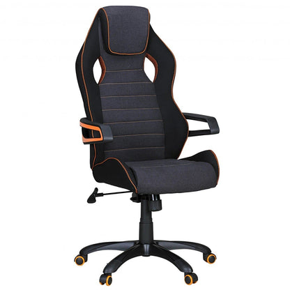 Nancy's Marble Hill Gamestoel - Ergonomische Bureaustoel - Verstelbaar - Hoofdsteun - Zwart / Grijs