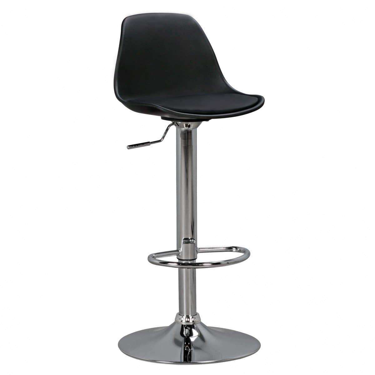 Tabouret de bar de luxe Nancy's Paradise Hills Noir - Tabourets de bar - Tabouret de bar réglable 40 x 40 x 104 CM