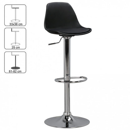 Nancy's Paradise Hills Luxury Bar Stool Black - Bar Stools - Bar Stool Adjustable 40 x 40 x 104 CM