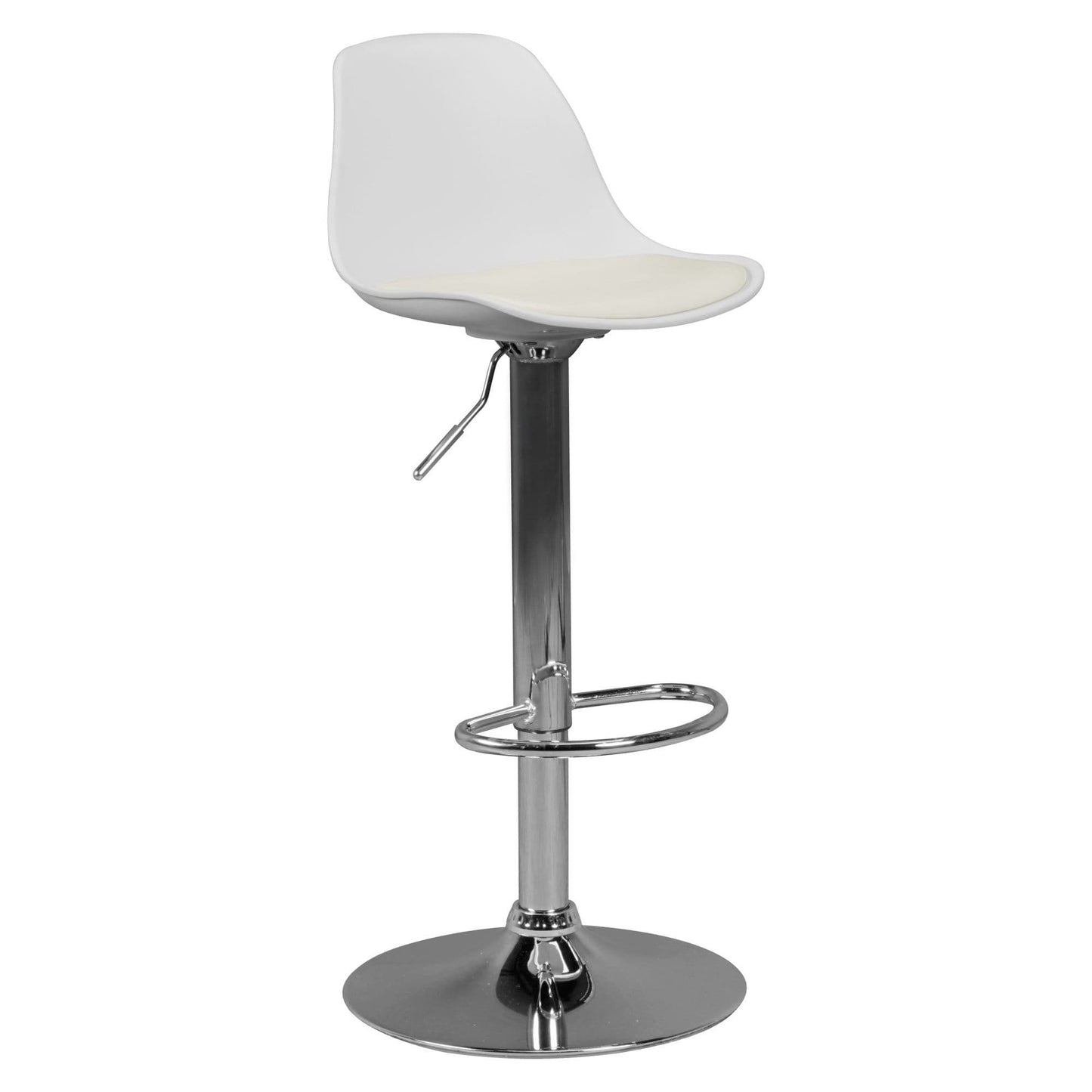 Tabouret de bar de luxe Nancy's Foothills blanc - Tabourets de bar - Tabouret de bar réglable 40 x 40 x 104 CM