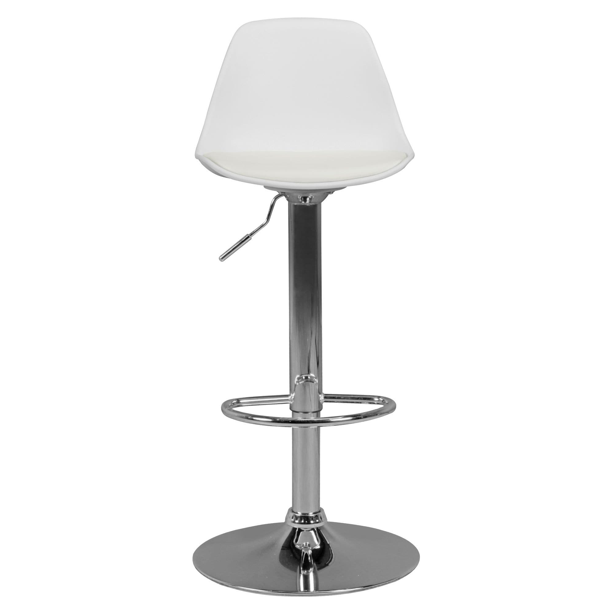 Nancy's Foothills Luxury Bar Stool - Kitchen Stool - Stool - Swivel - Adjustable Height - White
