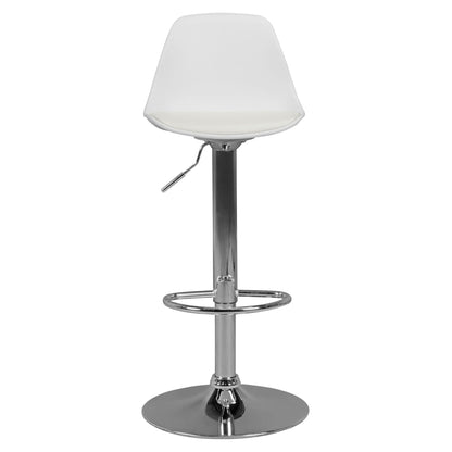 Nancy's Foothills Luxury Bar Stool White - Bar Stools - Bar Stool Adjustable 40 x 40 x 104 CM