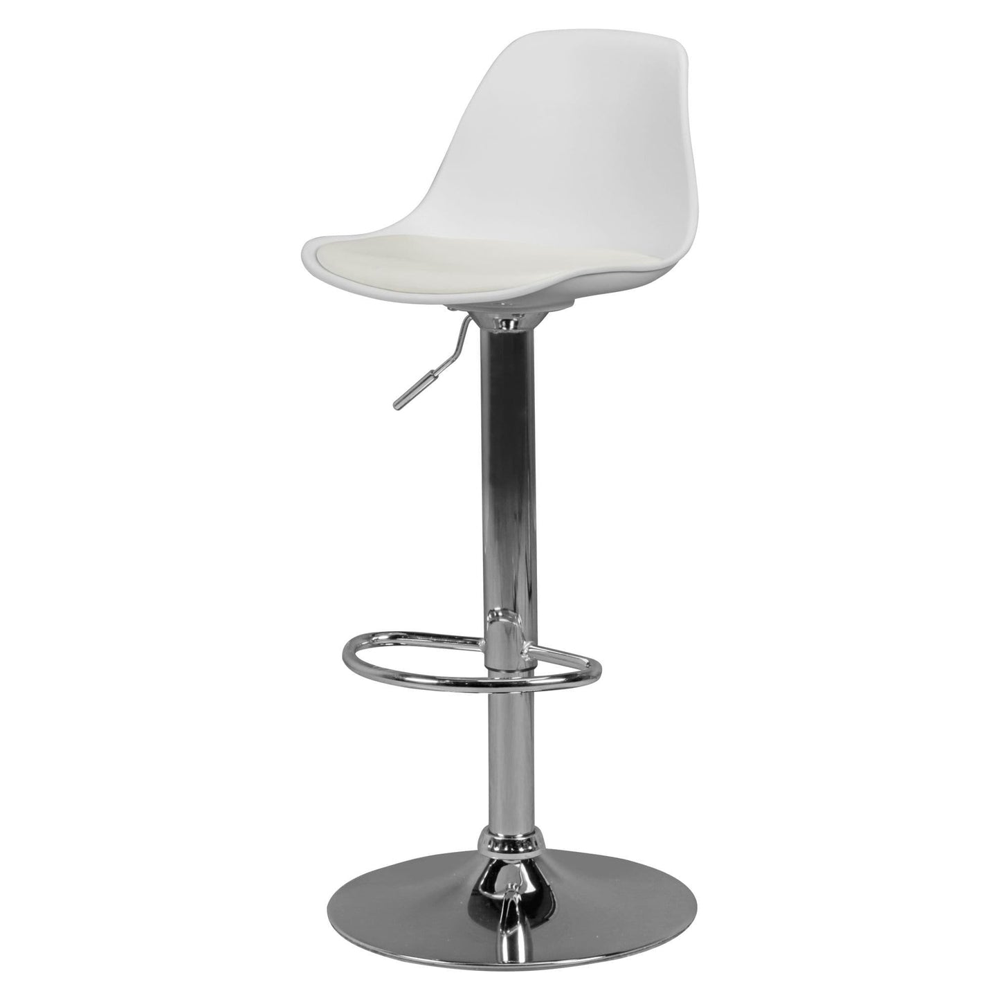 Tabouret de bar de luxe Nancy's Foothills blanc - Tabourets de bar - Tabouret de bar réglable 40 x 40 x 104 CM