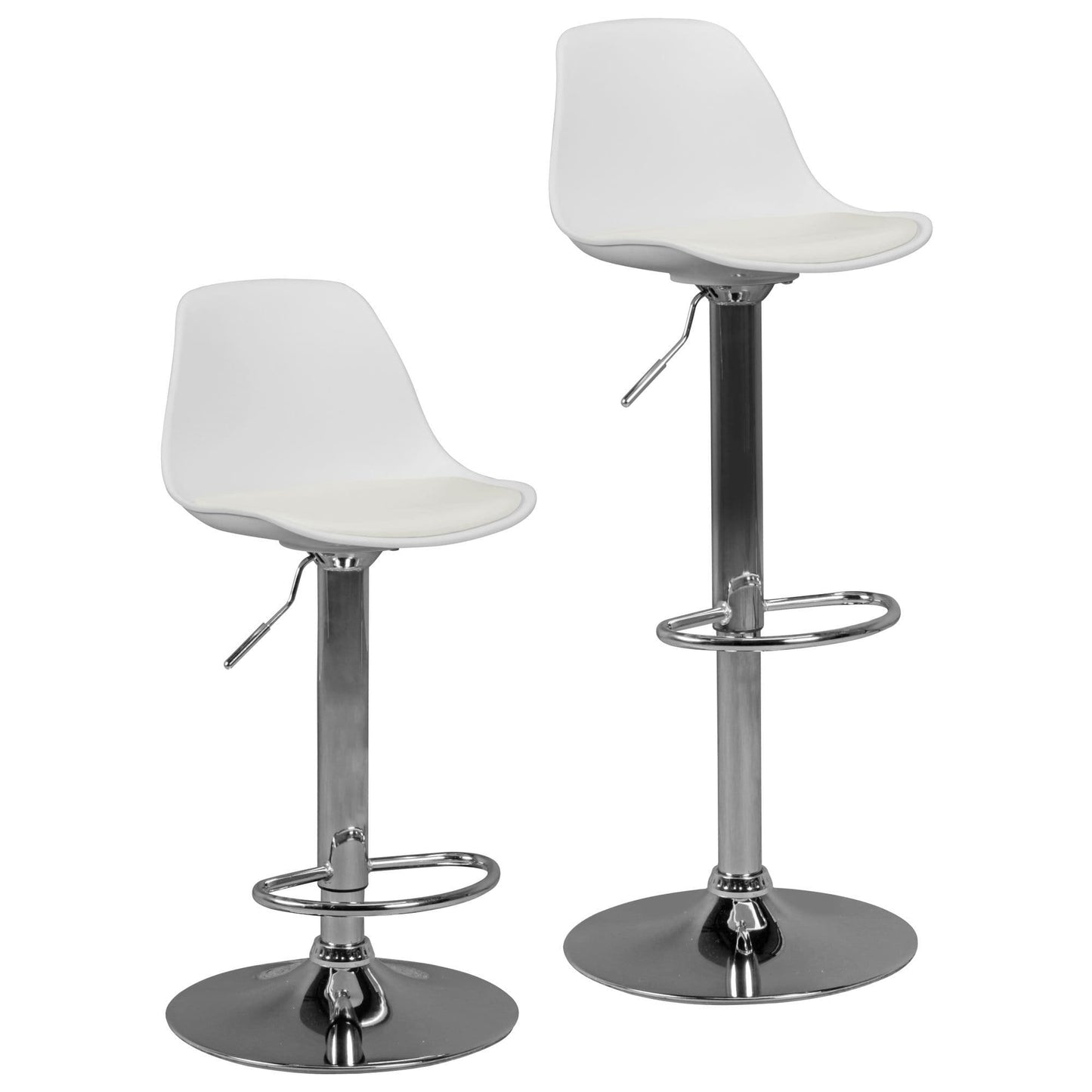 Nancy's Foothills Luxury Bar Stool White - Bar Stools - Bar Stool Adjustable 40 x 40 x 104 CM