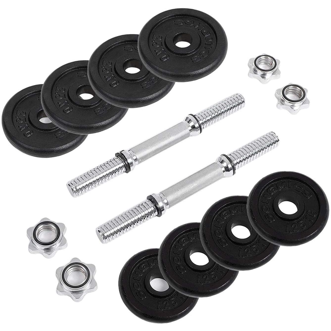 Ensemble d'haltères réglables de Nancy - Ensemble 2 x 10KG - Dumbell Extra Sturdy - Haltères - Ensemble d'haltères